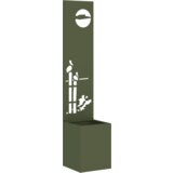 vidaXL Vrtni Sadič s Dekorativnom Pločom Maslinovo zelena 32 x 140 cm | shoptok.hr