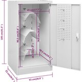 Ormarić za sedla svjetlosivi 53 x 53 x 105 cm čelični | shoptok.hr