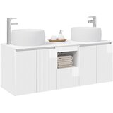  Set ormarića za kupaonicu 3 kom. Bijela visokog sjaja 49,5 x 44,5 x 66 cm | Shoptok.si