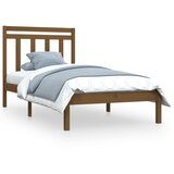The Living Store Posteljni okvir medeno rjav iz trdnega lesa 100x200 cm - Posteljni Okvir, (21526109) | Shoptok.si