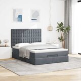  Otomanski krevet s madracima&LED tamnosivi 140x190cm baršunasti | shoptok.hr