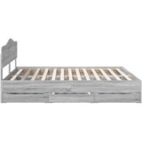  Krevetna konstrukcija Siva Sonoma 200 x 200 cm Inženjersko Drvo 206 x 203 x 90 cm | Shoptok.si