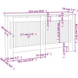  Pokrovi za radijator 2 kom bijeli konstruirano drvo 152 cm | shoptok.hr
