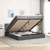  Otomanski krevet s madracem tamnosivi 200x200 cm od tkanine | shoptok.hr
