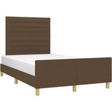  Okvir za krevet s uzglavljem tamnosmeđi 120x200 cm od tkanine | shoptok.hr