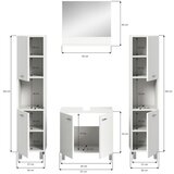 MID.YOU Kopalnica Boston, Bela, 4-Delna | Shoptok.si