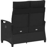  Vrtna klupa s jastukom Crna 105 x 60 x 112 cm Čelik i poliester - Crna | shoptok.hr