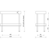 noo.ma Crni metalni regal na kotačima 60x62x30 cm Nolle – | shoptok.hr