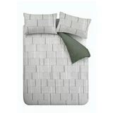 Content by Terence Conran Zelena/siva bombažna posteljnina za zakonsko posteljo 200x200 cm Camden Stripe –