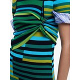 Desigual Pletena haljina mornarsko plava / svijetloplava / svijetlozelena / tamno zelena | shoptok.hr