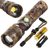 Vojaška taktična aku. CREE LED XHP160 ročna svetilka ZOOM 1000m, (21064214)