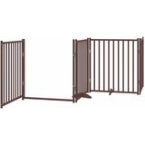  Vrata za pse s vratašcima 8 panela sklopiva 640 cm drvo topole | shoptok.hr