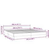  Okvir za krevet bez madraca crni 200x200 cm od tkanine | shoptok.hr