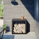 vidaXL Stalak za drva za ogrjev crni 60 x 40 x 60 cm čelični Cijene