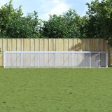 vidaXL Kavez za kokoši s krovom svjetlosivi 603x98x90 cm čelični Cijene