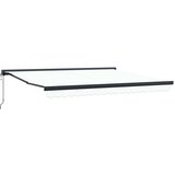 vidaXL Retraktilna tenda Bela 400 × 300 cm Tkanina, kovina - - Bela - 54.57 - 400 ×300 cm - | Shoptok.si