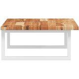  Zidna polica za umivaonik od čelika i masivnog bagremovog drva Smeđa 80 x 50 x 2 cm | shoptok.hr
