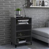 vidaXL Komoda visok sijaj siva 57x35x90 cm iverna plošča, (20622582) | Shoptok.si