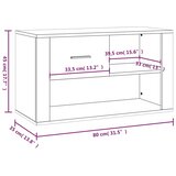 Ormarić za cipele dimljeni hrast 80x35x45 cm konstruirano drvo | shoptok.hr