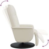  Naslanjač z naslonom za noge krem umetno usnje | Shoptok.si