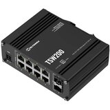 Teltonika UhAB stikalo Giga 8-port 8x PoE 2xSFP 240W DIN Mini TSW200, (5000319505) Cene