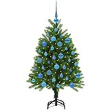 vidaXL Božično drevo med 150 LED z stojalom Zelena 120 cm PE | Shoptok.si