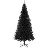  Umjetne božićne jelke S LED lampica Crna 180 cm PVC | shoptok.hr