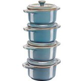 Staub Mini Cocotte Set 4-tlg. rund, Keramik, antik-türkis | shoptok.hr