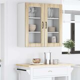  Zidni stakleni ormarić 2 pcs Sonoma hrast 40 x 31 x 80 cm | shoptok.hr