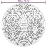 Vanjski tepih narančasto-bijeli Ø 200 cm PP | shoptok.hr