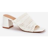 Boto Women's Slippers With Braiding On Heel White Ciariloria | Shoptok.si