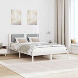  Okvir za krevet s uzglavljem Svijetlo siva 135 x 190 cm | shoptok.hr