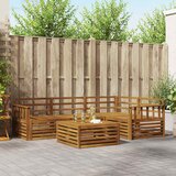  Set vanjskih sofa 5 kom. Prirodna Čvrsto drvo akacije | shoptok.hr