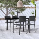  5-dijelni vrtni blagovaonski set crni | shoptok.hr