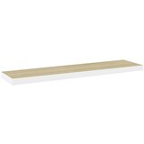Maison Chic Stenska polica - Viseča Polica barva hrasta in bela 90x23,5x3,8 cm MDF, (21784608) Cene