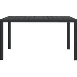  Vrtni stol crni 150 x 90 x 74 cm aluminijum i WPC | shoptok.hr