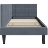  Kutni okvir kreveta Tamno siva 80 cm x 200 cm Baršun | shoptok.hr