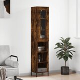vidaXL Visoka omara dimljeni hrast 34,5x34x180 cm inženirski les | Shoptok.si