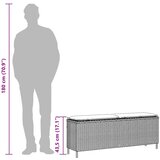  Vrtna klupa s jastukom bež 110x30x40,5 cm poli ratan | shoptok.hr