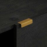 vidaXL Komoda črn 80x33x75 cm inženirski les | Shoptok.si