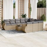 vidaXL 11-dijelni set vrtnih sofa od poliratana s jastucima bež | shoptok.hr