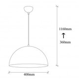 Opviq Viseča svetilka s kovinskim senčilom ø 40 cm Sivani – | Shoptok.si