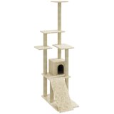  Penjalica za mačke sa stupovima za grebanje krem 155 cm | shoptok.hr