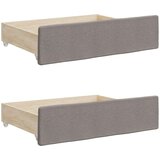 vidaXL Izvlečna dnevna postelja s predali taupe 100x200 cm blago, (20787901) | Shoptok.si