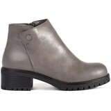 Shelvt Grey ankle boots made of faux leather | shoptok.hr