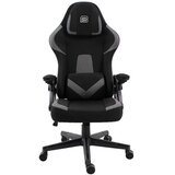 BIT FORCE THOR L-2D igraća stolica s potpornim jastučićima, PU koža, 2D naslon za ruke, nosivost 130kg, crno/siva | shoptok.hr
