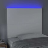  Uzglavlje bijelo 90x5x118/128 cm od umjetne kože | shoptok.hr