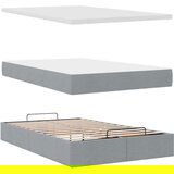  Otomanski krevet s madracem svijetlosivi 120x200 cm tkanine | shoptok.hr