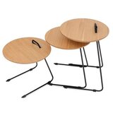 Woody Fashion metis - natural natural nesting table (3 pieces) | Eponuda.com