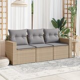 vidaXL 3-dijelni set vrtnih sofa od poliratana s jastucima bež Cijene